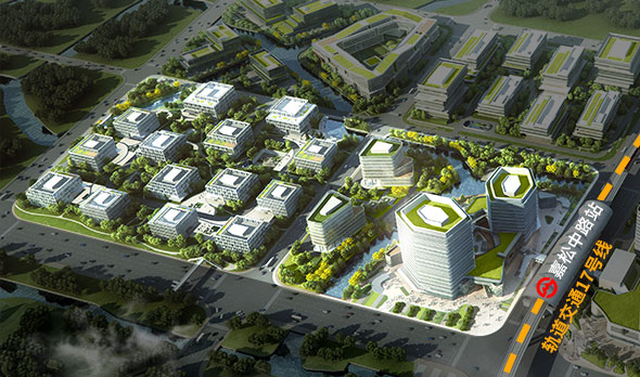 G2760 上海漕河涇趙巷科技綠洲 地鐵17號(hào)線嘉松中路站出口 青浦趙巷市西軟件信息園核心區(qū) 辦公研發(fā)樓廠房出租