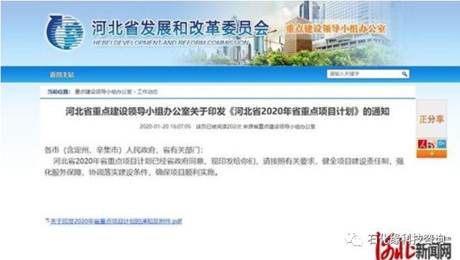 總投資近2萬億！2020年河北省重點項目計劃發(fā)布共536個項目！