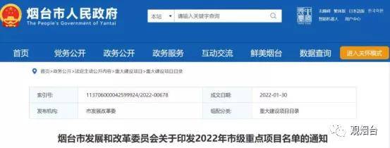 “觀煙臺”特稿丨上班首日煙臺敲定今年300個市級重點(diǎn)項(xiàng)目